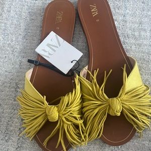 Zara fringe sandal - brand new